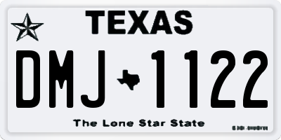 TX license plate DMJ1122