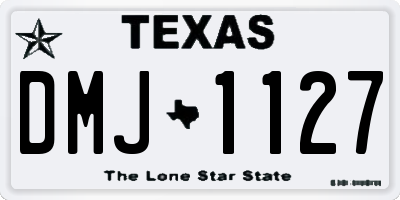 TX license plate DMJ1127