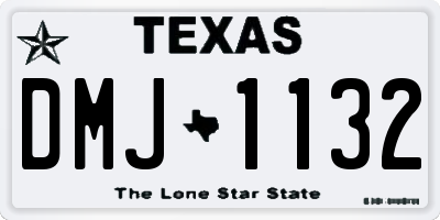 TX license plate DMJ1132