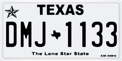 TX license plate DMJ1133