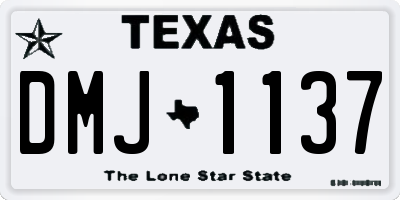 TX license plate DMJ1137