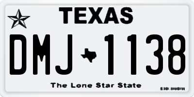 TX license plate DMJ1138