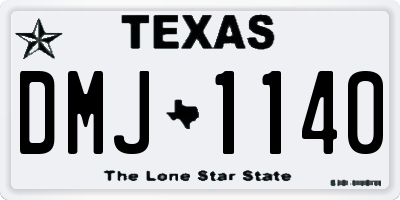 TX license plate DMJ1140