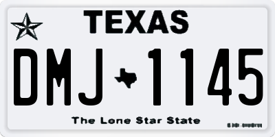 TX license plate DMJ1145