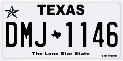 TX license plate DMJ1146