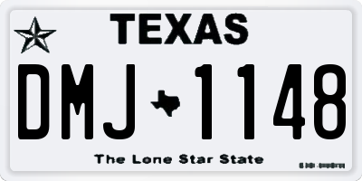 TX license plate DMJ1148
