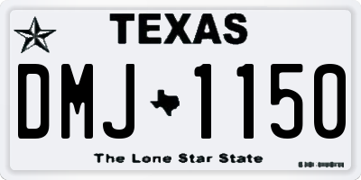 TX license plate DMJ1150