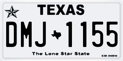 TX license plate DMJ1155