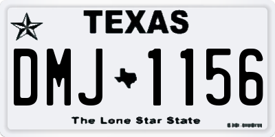 TX license plate DMJ1156