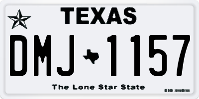 TX license plate DMJ1157