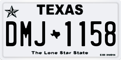 TX license plate DMJ1158