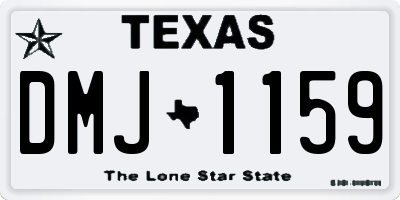 TX license plate DMJ1159