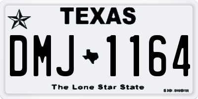 TX license plate DMJ1164