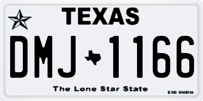 TX license plate DMJ1166