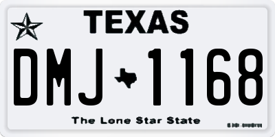 TX license plate DMJ1168