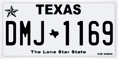 TX license plate DMJ1169