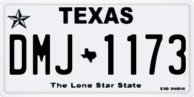 TX license plate DMJ1173