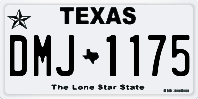 TX license plate DMJ1175