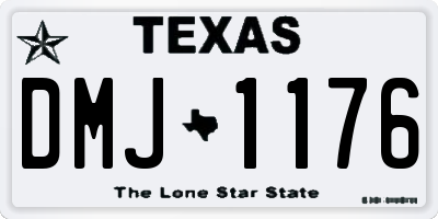 TX license plate DMJ1176