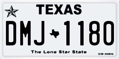 TX license plate DMJ1180