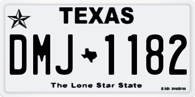 TX license plate DMJ1182