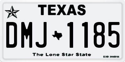 TX license plate DMJ1185
