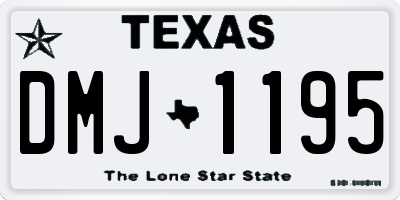 TX license plate DMJ1195