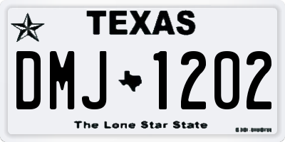 TX license plate DMJ1202