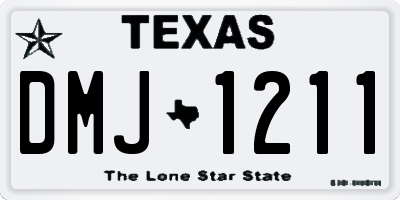 TX license plate DMJ1211