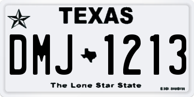 TX license plate DMJ1213