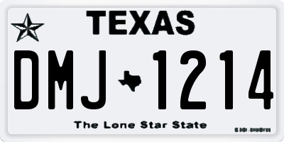 TX license plate DMJ1214