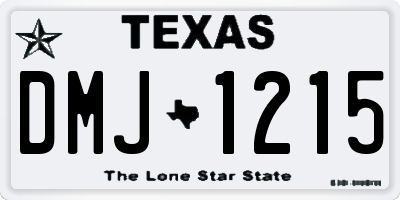 TX license plate DMJ1215
