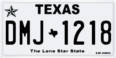 TX license plate DMJ1218
