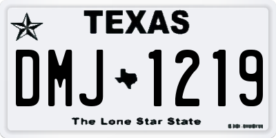TX license plate DMJ1219