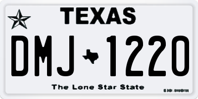 TX license plate DMJ1220