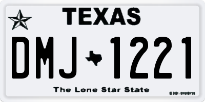 TX license plate DMJ1221