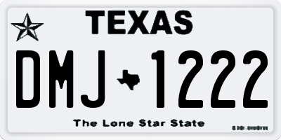 TX license plate DMJ1222
