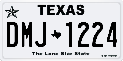 TX license plate DMJ1224