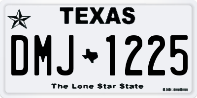 TX license plate DMJ1225