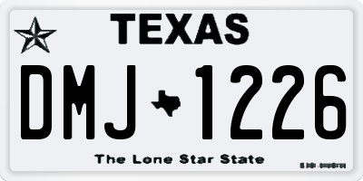 TX license plate DMJ1226