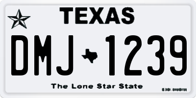 TX license plate DMJ1239