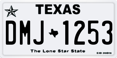 TX license plate DMJ1253