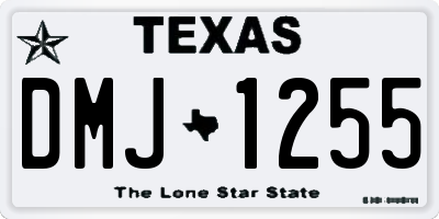 TX license plate DMJ1255