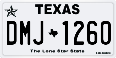 TX license plate DMJ1260