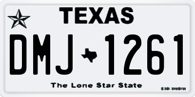 TX license plate DMJ1261