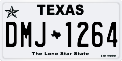 TX license plate DMJ1264