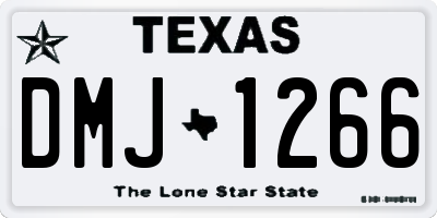 TX license plate DMJ1266