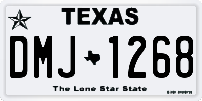 TX license plate DMJ1268