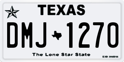 TX license plate DMJ1270
