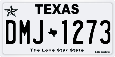 TX license plate DMJ1273